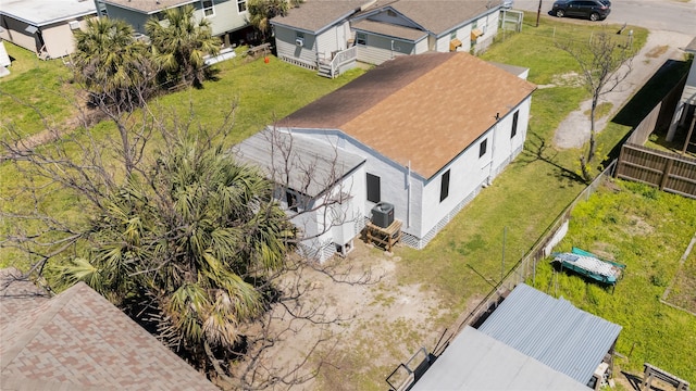 aerial view featuring a residential view