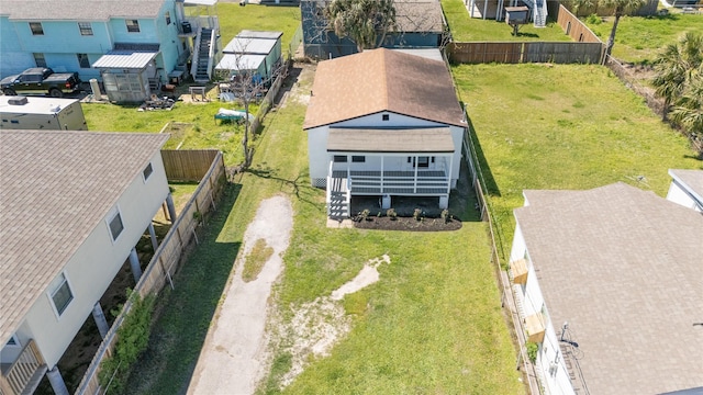 aerial view featuring a residential view