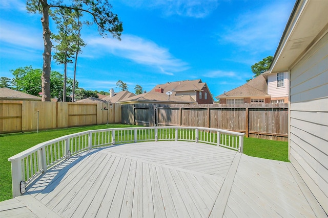 14906 Stonemeade Pl, Cypress, TX 77429 - deck with a yard, a residential view, and a fenced backyard
