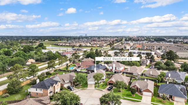aerial view of residential area