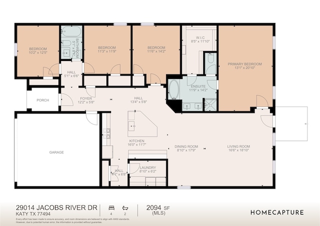 29014 Jacobs River Dr, Katy, TX 77494 - home floor plan