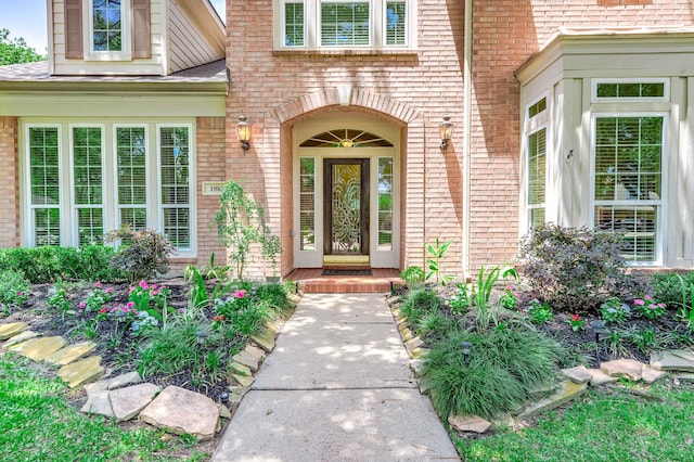 1910 Stormcroft Cir, Katy, TX 77450 - property entrance with brick siding and a shingled roof
