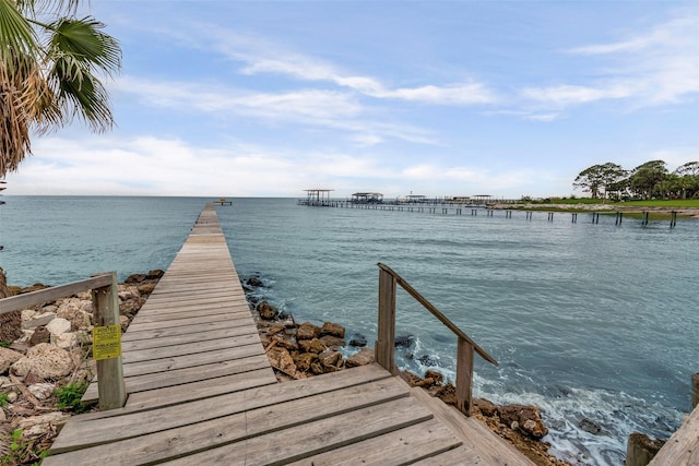 dock with a water view