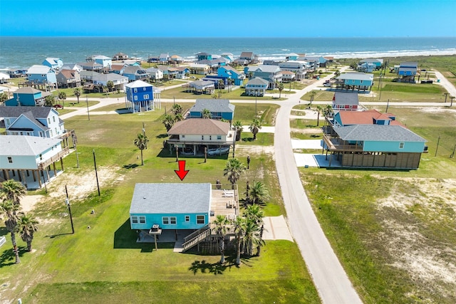 13022 Coronado Dr, Freeport, TX 77541 - bird's eye view featuring a water view and a residential view