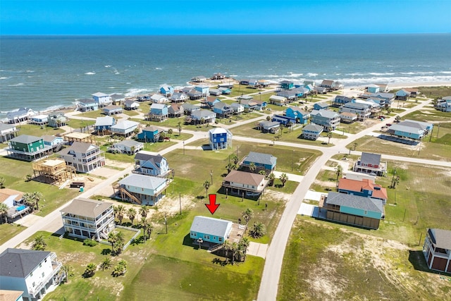 13022 Coronado Dr, Freeport, TX 77541 - drone / aerial view featuring a water view and a residential view