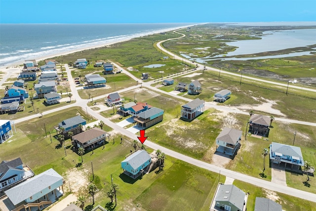 13022 Coronado Dr, Freeport, TX 77541 - aerial view with a water view, a beach view, and a residential view