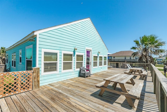 13022 Coronado Dr, Freeport, TX 77541 - view of wooden deck