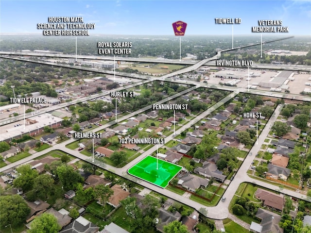702 Pennington St, Houston, TX 77022 - drone / aerial view
