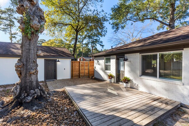 wooden deck with fence