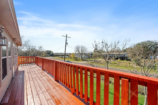 723 Frost Ave, Anahuac, TX 77514 - view of wooden deck