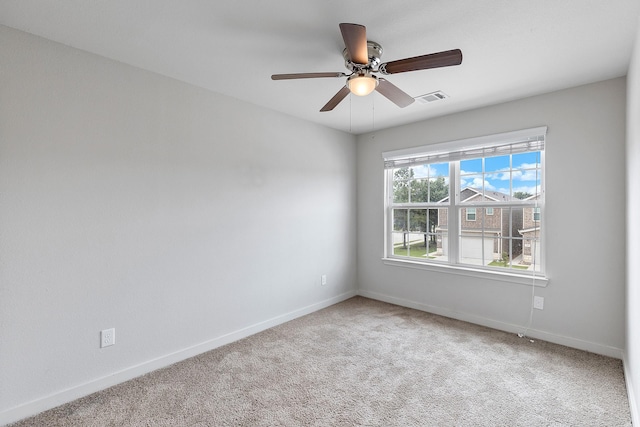 15010 Eagle Feather Ct, Houston, TX 77090 - carpeted empty room with baseboards, ceiling fan, and visible vents