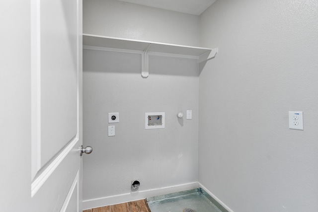 15010 Eagle Feather Ct, Houston, TX 77090 - washroom with baseboards, gas dryer hookup, washer hookup, hookup for an electric dryer, and laundry area