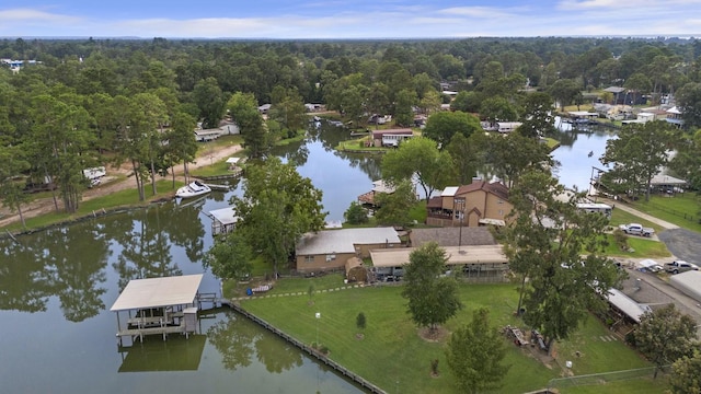155 Cedar Pne, Livingston, TX 77351 - drone / aerial view with a water view
