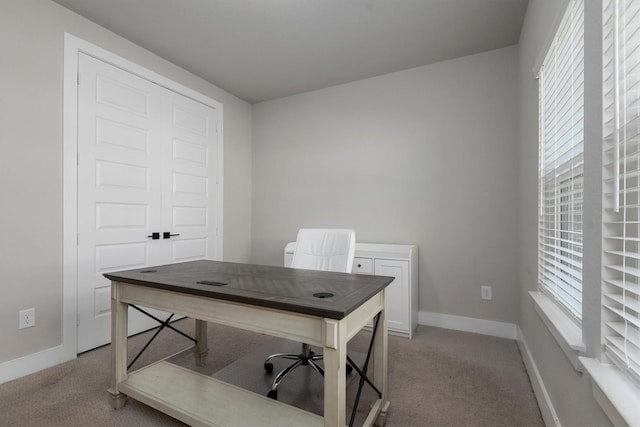 17828 Hanson Ridge Dr, Conroe, TX 77316 - office area with light carpet and baseboards