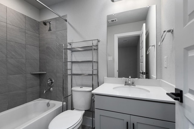 17828 Hanson Ridge Dr, Conroe, TX 77316 - full bath featuring toilet, vanity, and bathing tub / shower combination