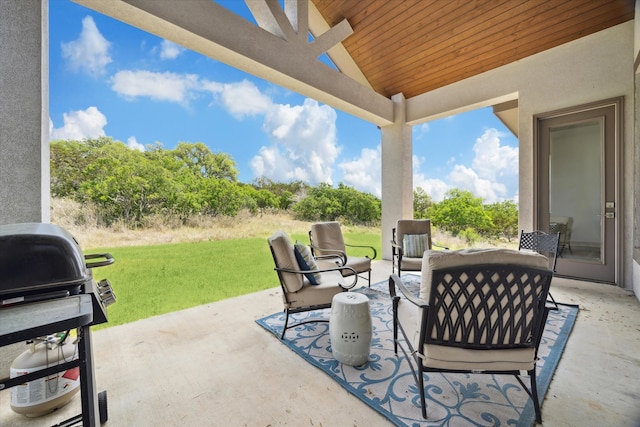 3419 Campestres, Spring Branch, TX 78070 - view of patio featuring outdoor lounge area and a grill
