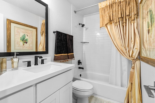 203 S Empress Green Pl, Montgomery, TX 77316 - bathroom featuring vanity, toilet, and shower / bath combo with shower curtain