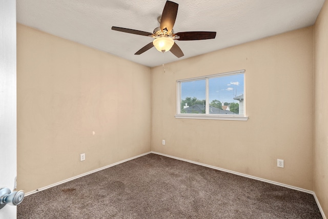 7210 Avocet Ln, Houston, TX 77040 - empty room featuring a ceiling fan, carpet flooring, and baseboards