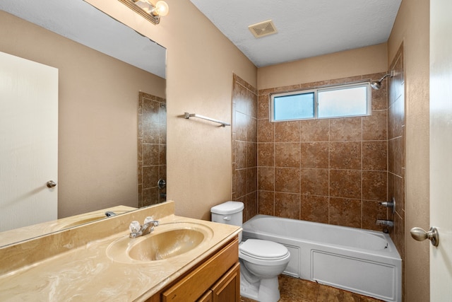 7210 Avocet Ln, Houston, TX 77040 - full bath with toilet, washtub / shower combination, vanity, and visible vents