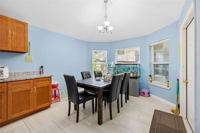 10302 Lybert Rd, Houston, TX 77041 - dining room featuring an inviting chandelier and baseboards