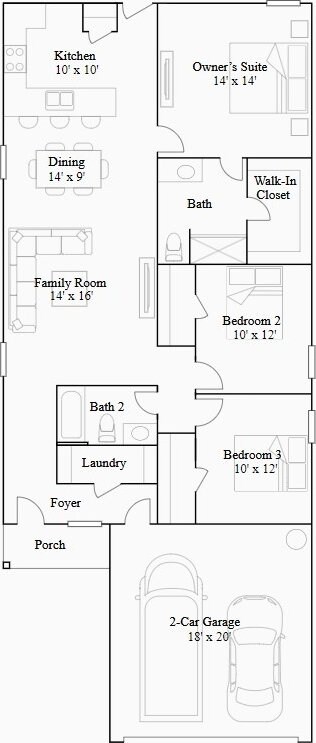 10821 Red Orchid Dr, Houston, TX 77016 - floor plan / room layout