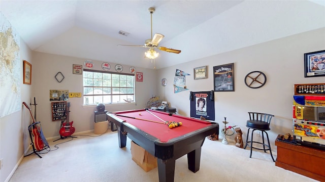 12934 Bristol Berry Dr, Cypress, TX 77429 - recreation room featuring pool table, carpet floors, a ceiling fan, and baseboards