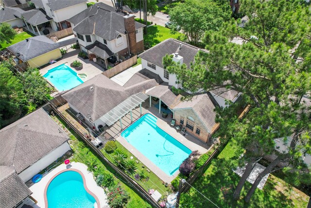 12934 Bristol Berry Dr, Cypress, TX 77429 - aerial perspective of suburban area with a pool