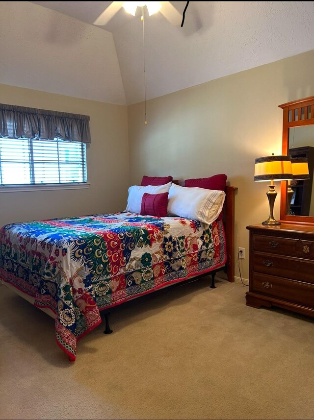 12934 Bristol Berry Dr, Cypress, TX 77429 - bedroom featuring carpet floors, ceiling fan, and lofted ceiling