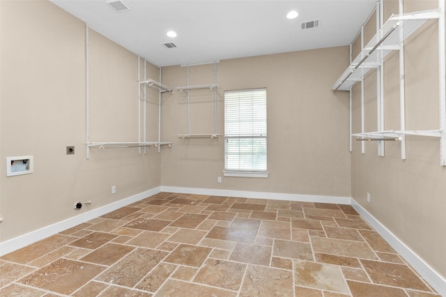 1650 Winding Canyon Ct, Katy, TX 77493 - laundry room featuring laundry area, hookup for an electric dryer, baseboards, and visible vents