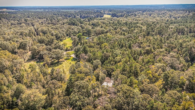 2540 Howell Rd, Corrigan, TX 75939 - aerial view featuring a wooded view