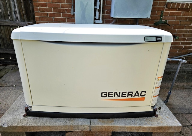 details with a power unit and brick siding