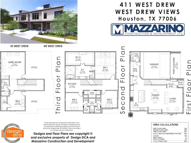 411 W Drew St, Houston, TX 77006 - plan