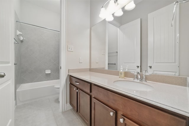 2106 Wild Peregrine Cir, Katy, TX 77494 - full bath featuring tile patterned floors, vanity, toilet, and washtub / shower combination
