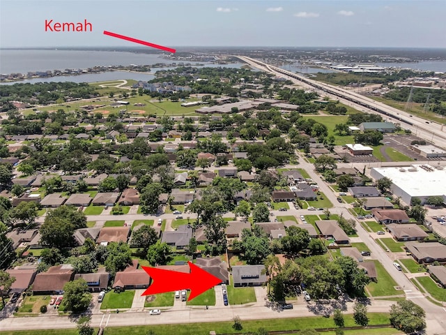 1865 El Mar Ln, Seabrook, TX 77586 - aerial perspective of suburban area featuring a nearby body of water