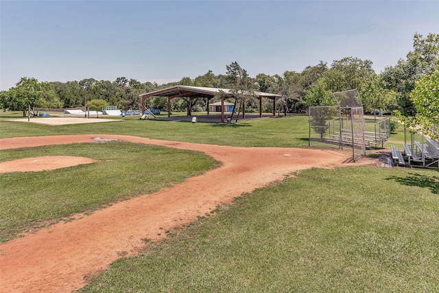 1865 El Mar Ln, Seabrook, TX 77586 - surrounding community with a gazebo, a yard, and view of scattered trees
