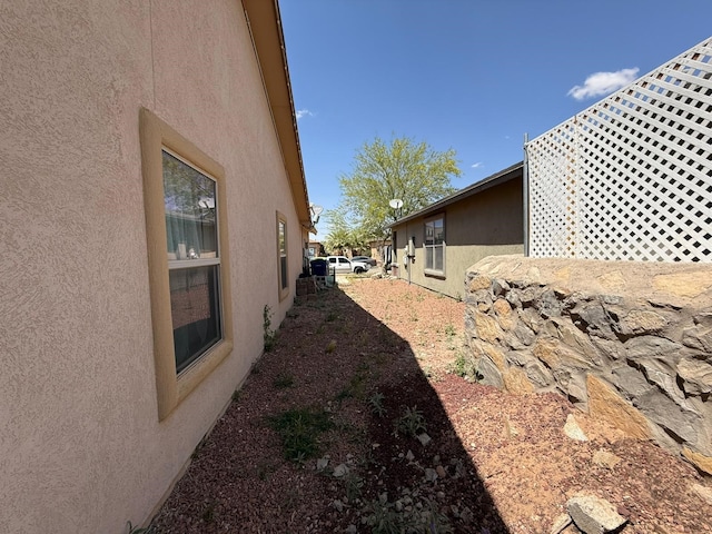 view of home's exterior featuring stucco siding