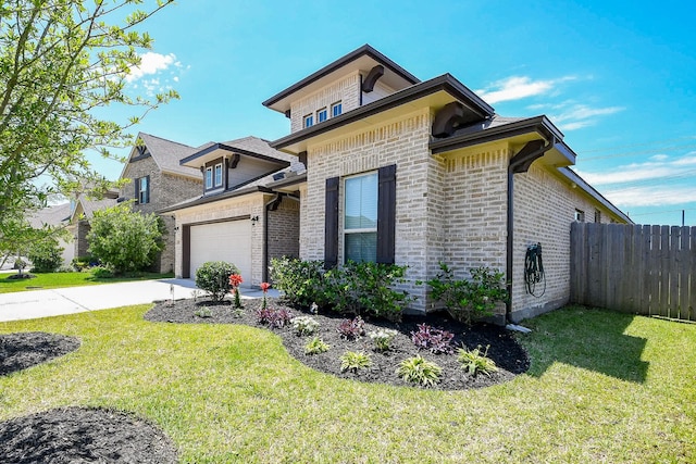 7634 Wrightwood Dr, Pasadena, TX 77505 - traditional home featuring brick siding, a front lawn, and fence