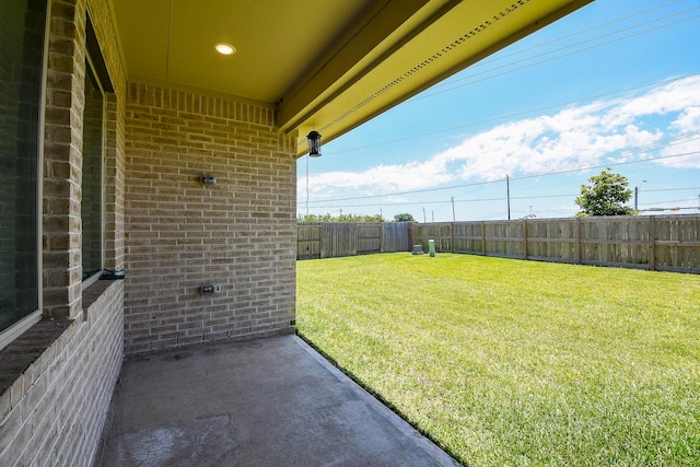 7634 Wrightwood Dr, Pasadena, TX 77505 - view of yard featuring a fenced backyard and a patio