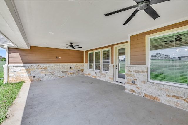 215 Carey Dr, Brenham, TX 77833 - view of patio with ceiling fan