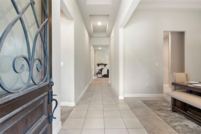 1806 Bridge Gate Ln, Katy, TX 77494 - entryway with light tile patterned flooring and baseboards