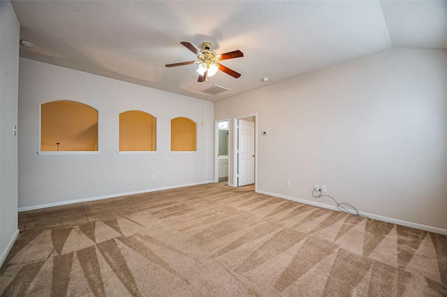 2107 Auburn Vale St, Katy, TX 77493 - unfurnished room featuring ceiling fan, carpet floors, baseboards, and visible vents