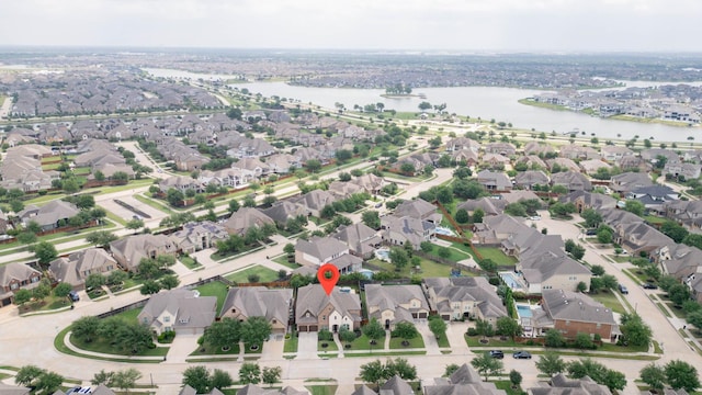 10610 Grace Hollow Dr, Cypress, TX 77433 - birds eye view of property featuring a water view and a residential view