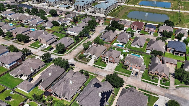 22022 Bridgestone Hawk Ct, Spring, TX 77388 - aerial view with a water view and a residential view