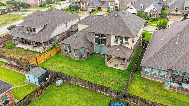 aerial perspective of suburban area