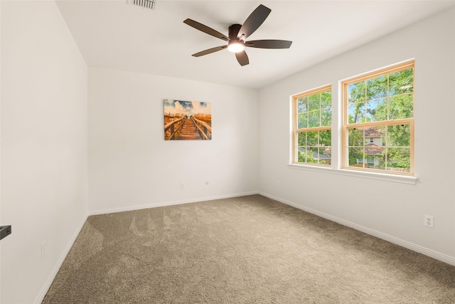 5502 Graystone Ln, Houston, TX 77069 - unfurnished room with carpet flooring, baseboards, and ceiling fan