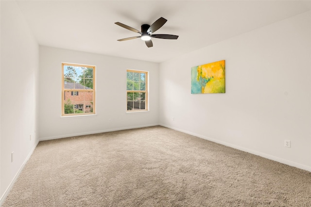 5502 Graystone Ln, Houston, TX 77069 - spare room with ceiling fan, carpet, and baseboards