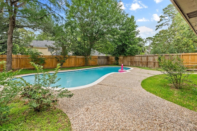 5502 Graystone Ln, Houston, TX 77069 - view of swimming pool featuring a patio area, a fenced backyard, and a fenced in pool
