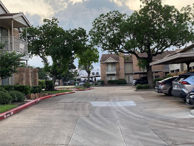 view of concrete road