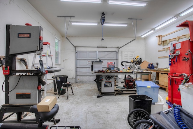 1634 Topaz Trl, Willis, TX 77378 - garage featuring a workshop area