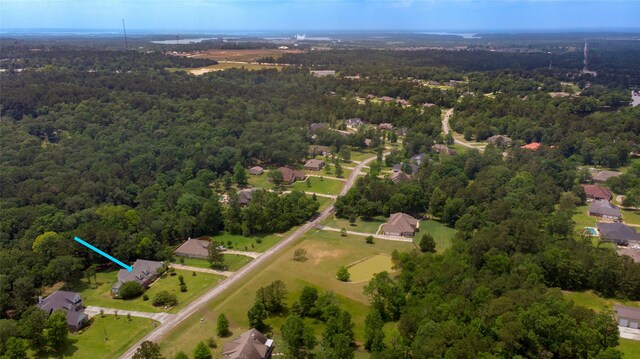1634 Topaz Trl, Willis, TX 77378 - aerial view of property's location with a forest